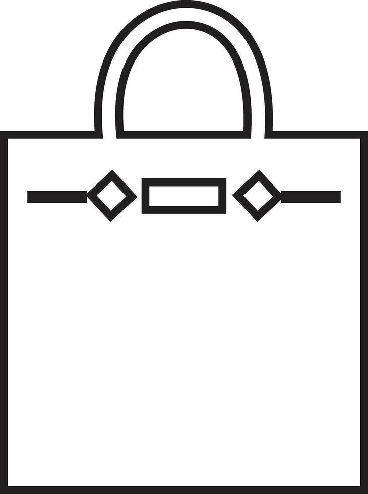 handla väska och shopper variationer linje ikoner. isolerat på transparent bakgrund. använda sig av för som papper marknadsföra packa och matvaror handväska tecken symbol. vektor för appar och hemsida