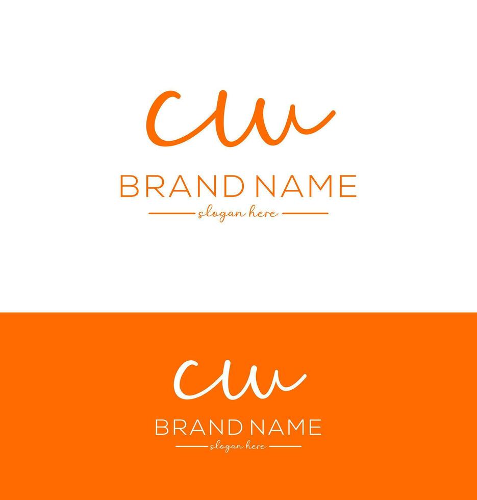 cw brev handstil signatur logotyp cw ikon cw senare logotyp design vektor