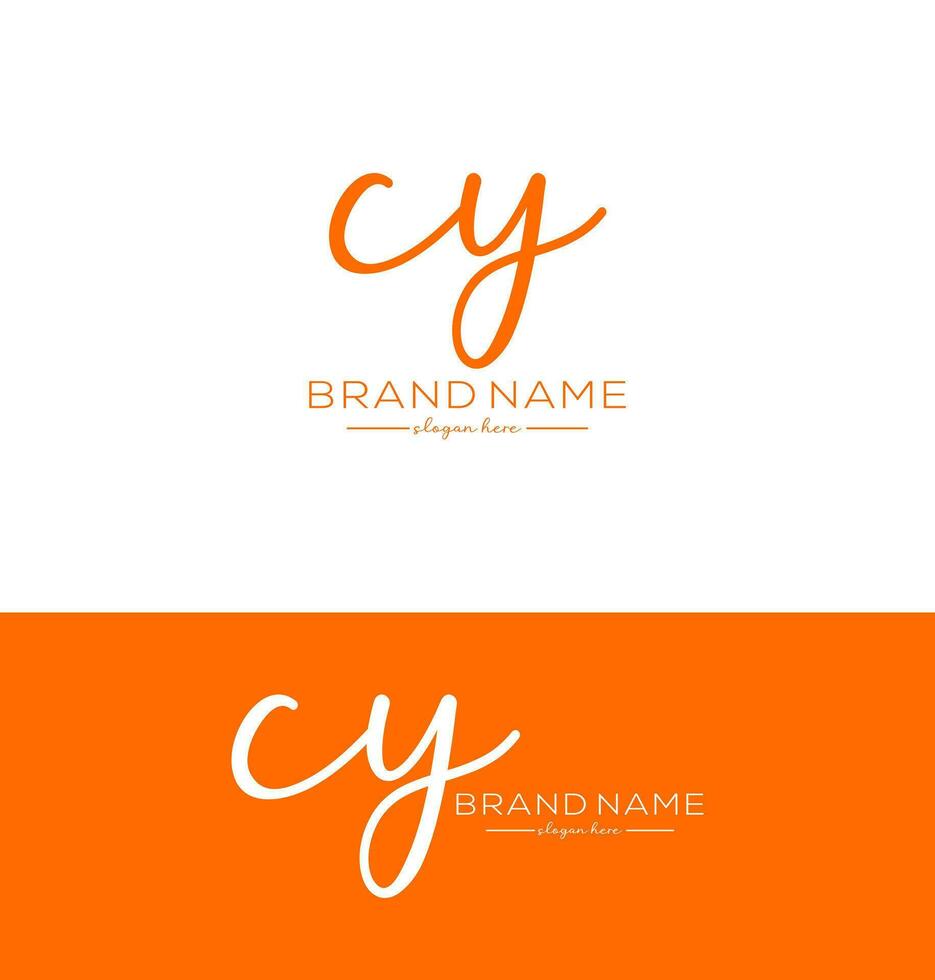 cy Brief Handschrift Unterschrift Logo cy Symbol cy letztere Logo Design vektor