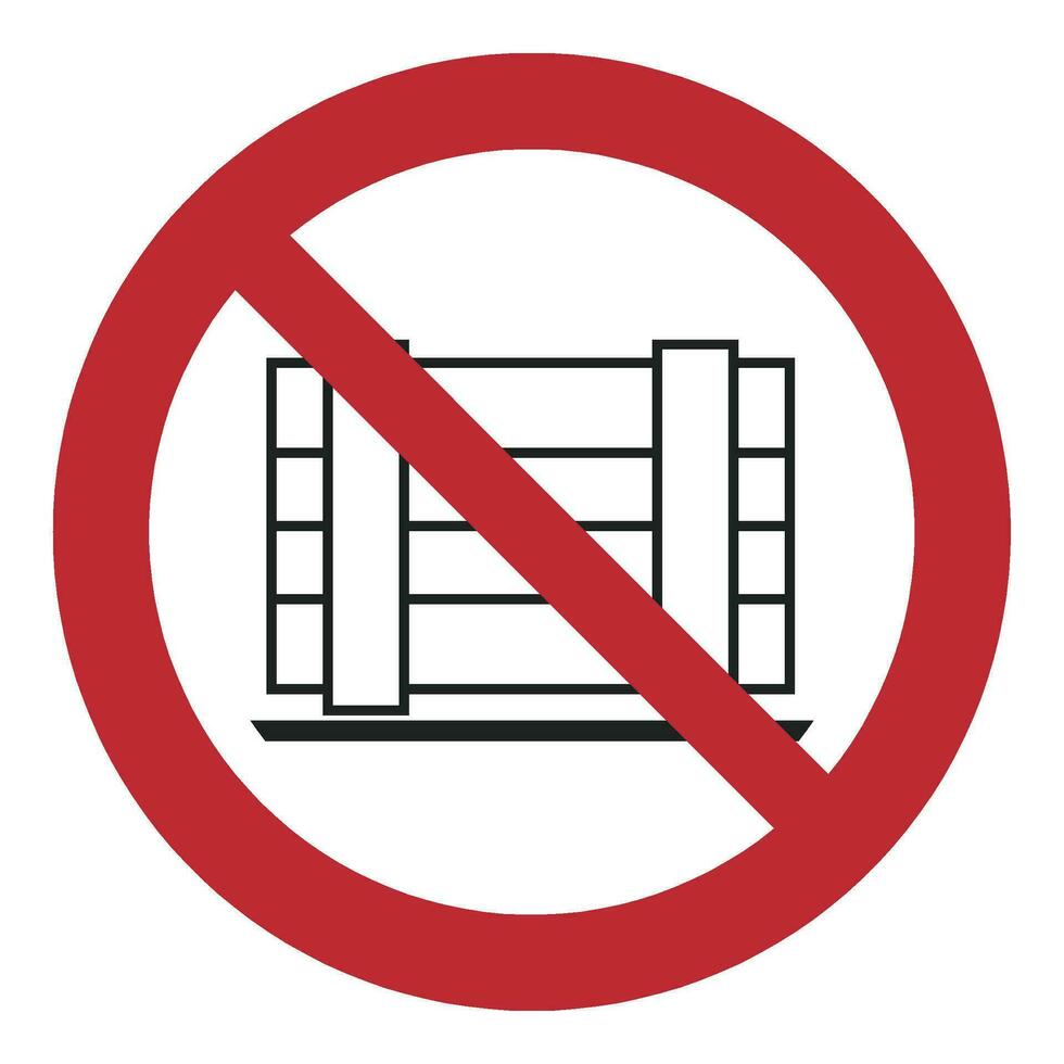 iso 7010 Eingetragen Sicherheit Zeichen Symbol Piktogramm Warnungen Vorsicht Achtung Verbot tun nicht behindern vektor