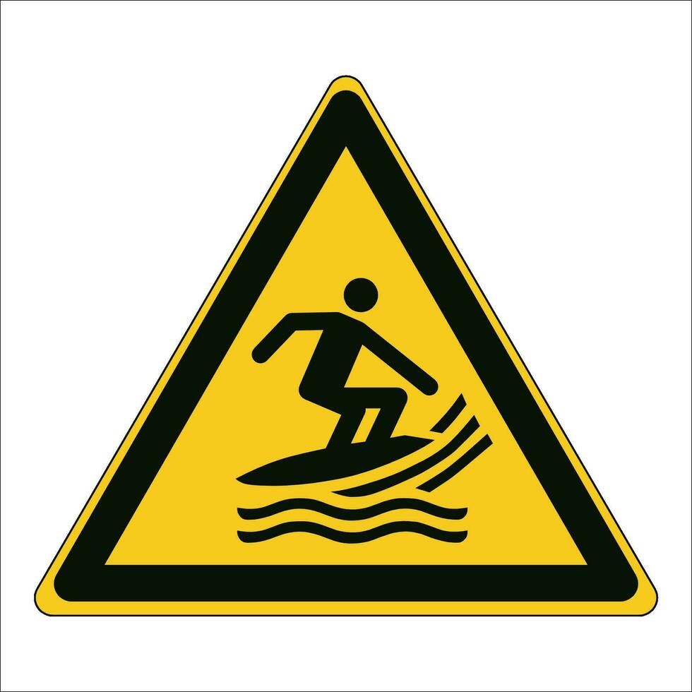 iso 7010 grafisch Symbole Eingetragen Sicherheit Zeichen Warnung Surfen Kunst Bereich vektor