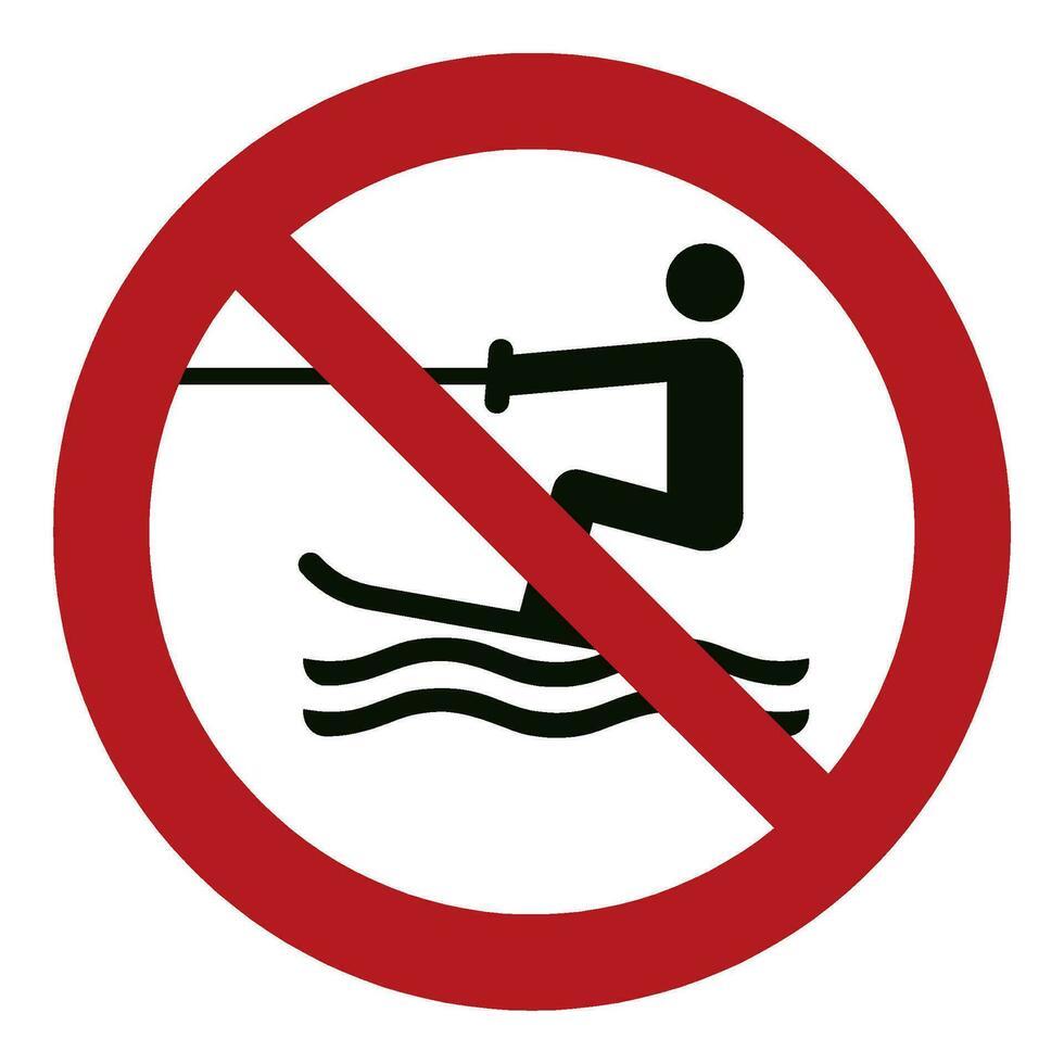 iso 7010 Eingetragen Sicherheit Zeichen Symbol Piktogramm Warnungen Vorsicht Achtung Verbot Nein abgeschleppt Wasser Aktivität vektor