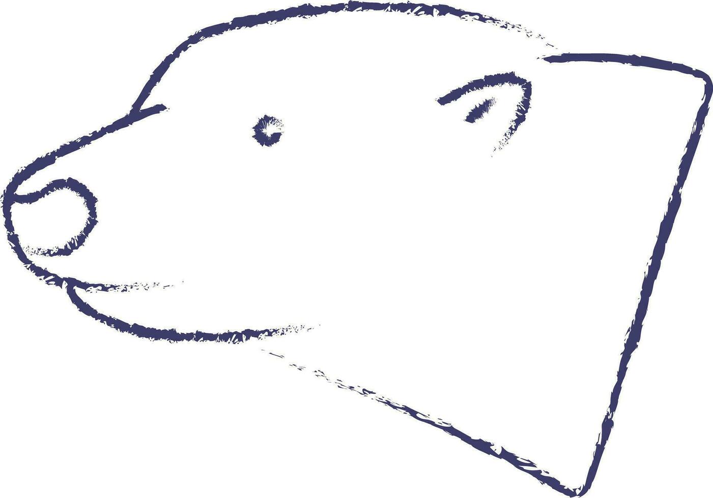Polar- Bär Gesicht Hand gezeichnet Vektor Illustration