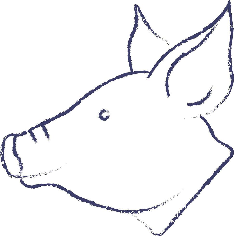 gris ansikte hand dragen vektor illustration