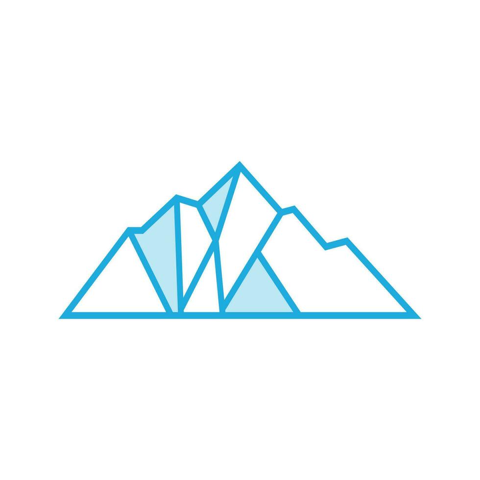 isberg logotyp, antarctica logotyp design, enkel natur landskap vektor illustration mall