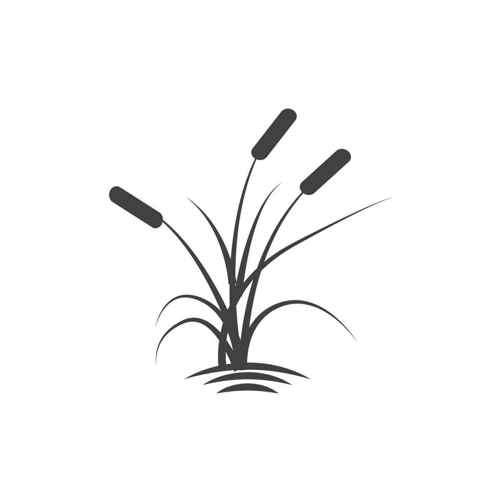 cattail logotyp design vektor enkel illustration symbol mall