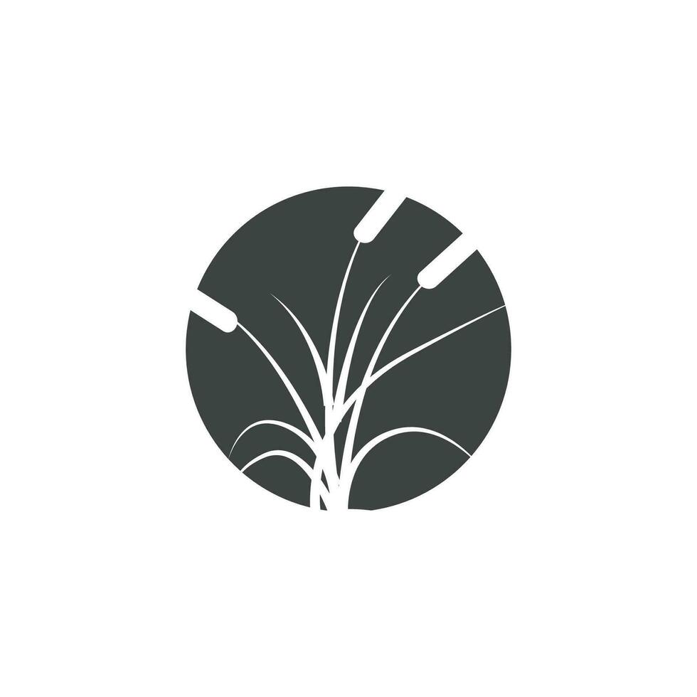 Rohrkolben Logo Design Vektor einfach Illustration Symbol Vorlage