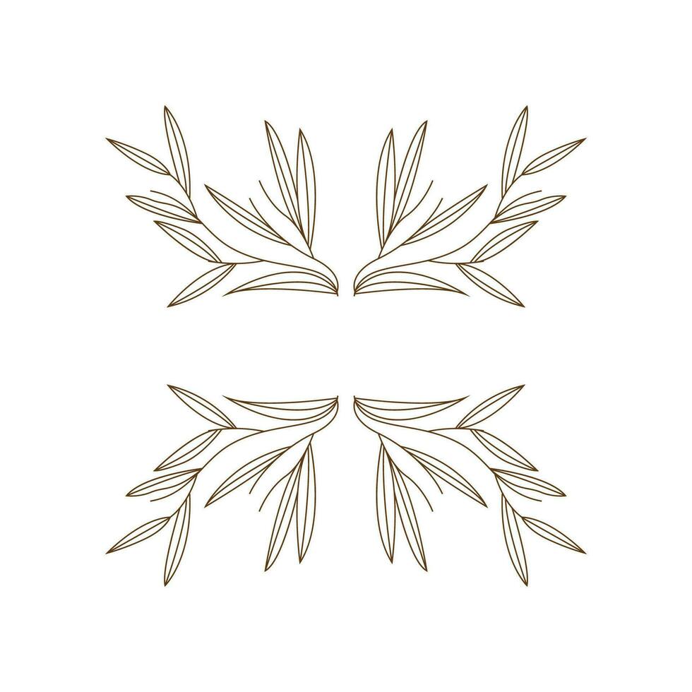 minimalistisch feminin botanisch Blume Schönheit Linie Pflanze Logo, Design Vektor Illustration