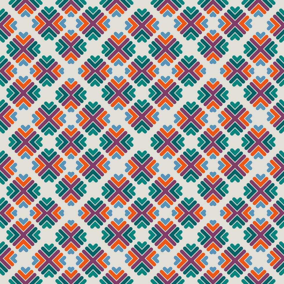 abstrakt gestreift geometrisch nahtlos Muster mit Rhombus Formen. Mosaik, Fliese Hintergrund, Verpackung Papier. vektor