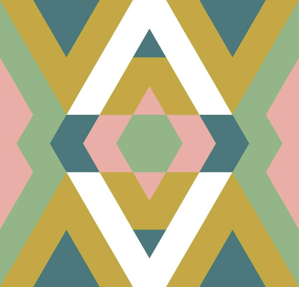 etnisk sömlös mönster med romber, trianglar, geometrisk former. stam- geometrisk bakgrund. vektor