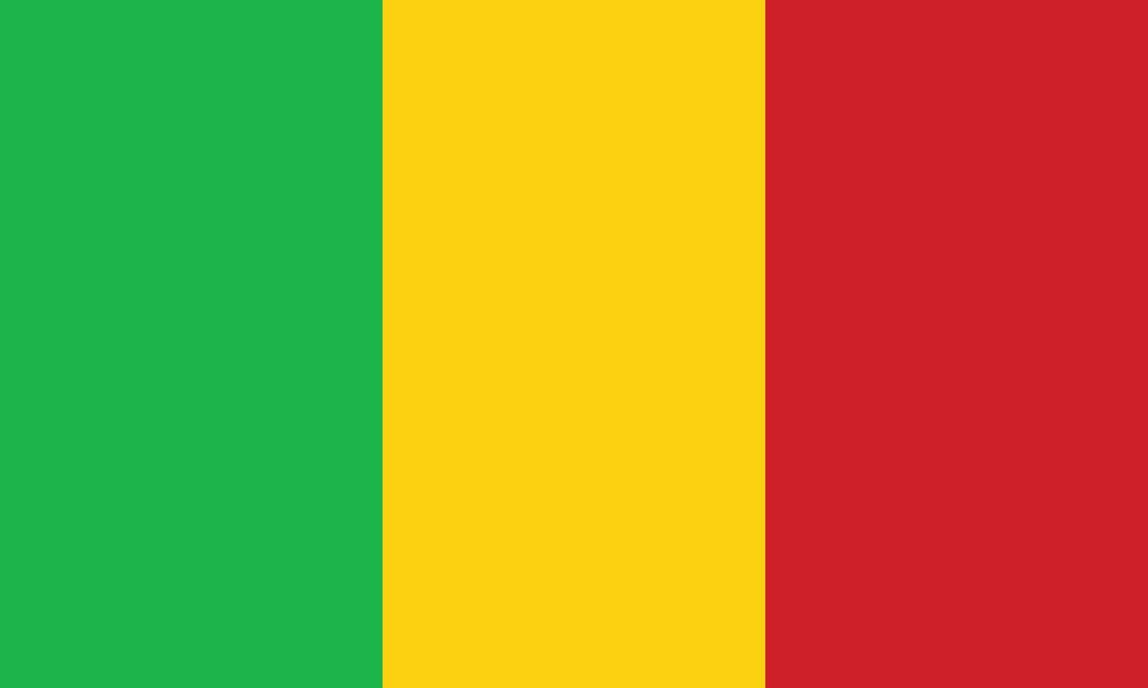 eben Illustration von Mali Flagge. Mali Flagge Design. vektor
