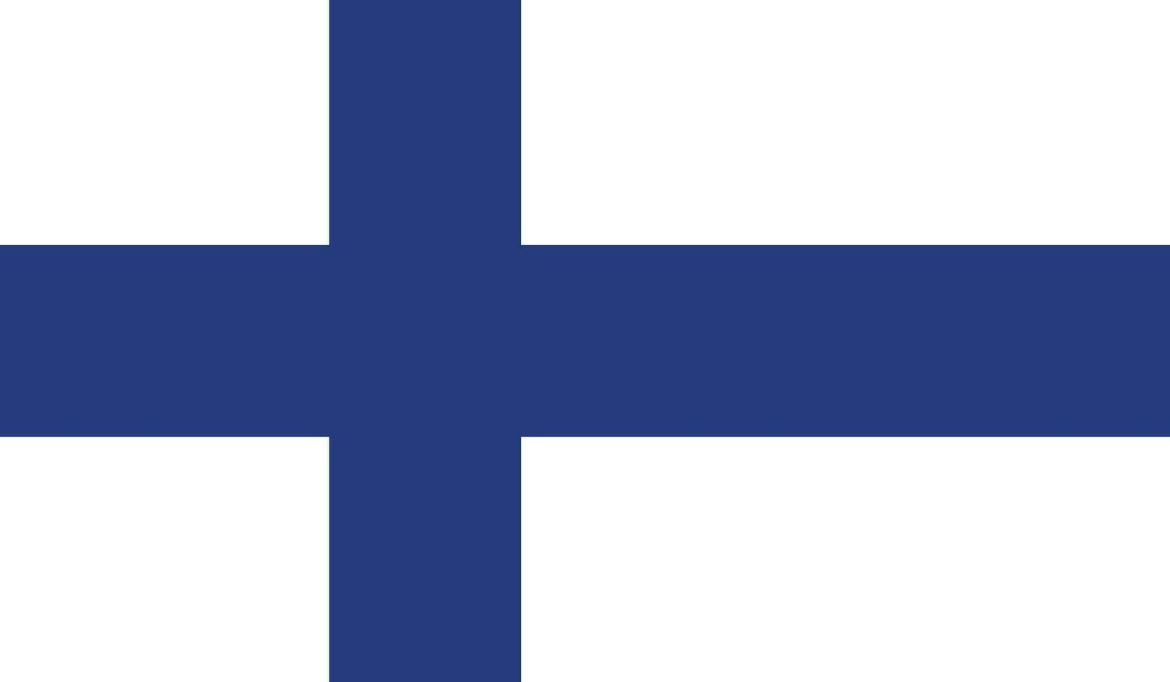 eben Illustration von Finnland Flagge. Finnland Flagge Design. vektor