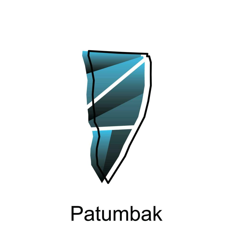 Karta stad av patumbak logotyp vektor design. abstrakt, mönster begrepp, logotyper, logotyp element för mall.