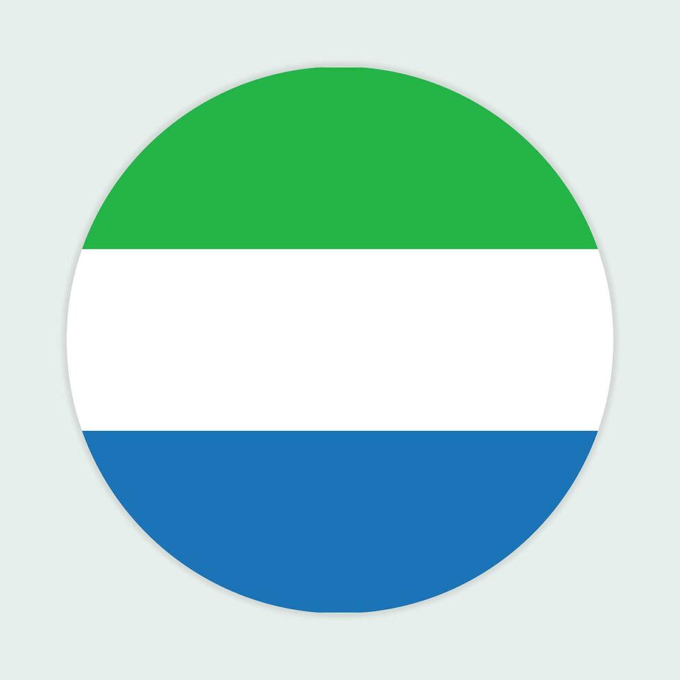 sierra leone flagga vektor ikon design. sierra leone cirkel flagga. runda av sierra leone flagga.