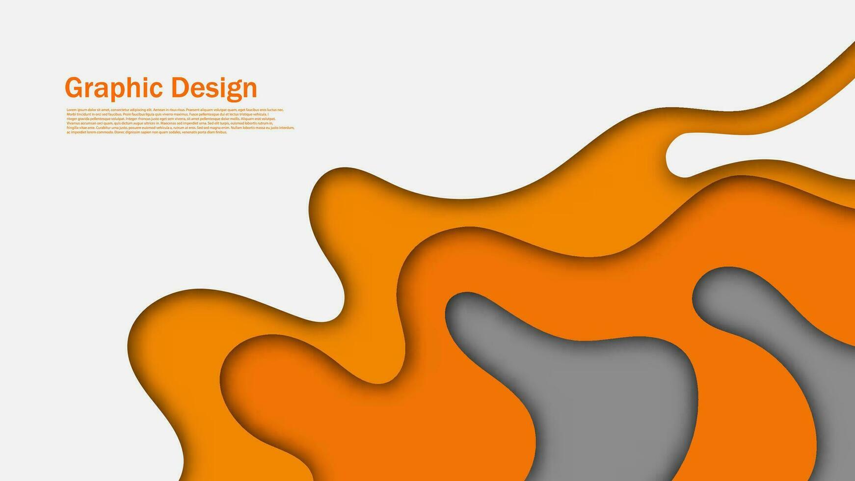 dynamisch Orange Welle mit grau Hintergrund, ausgeschnitten Startseite kreativ vektor