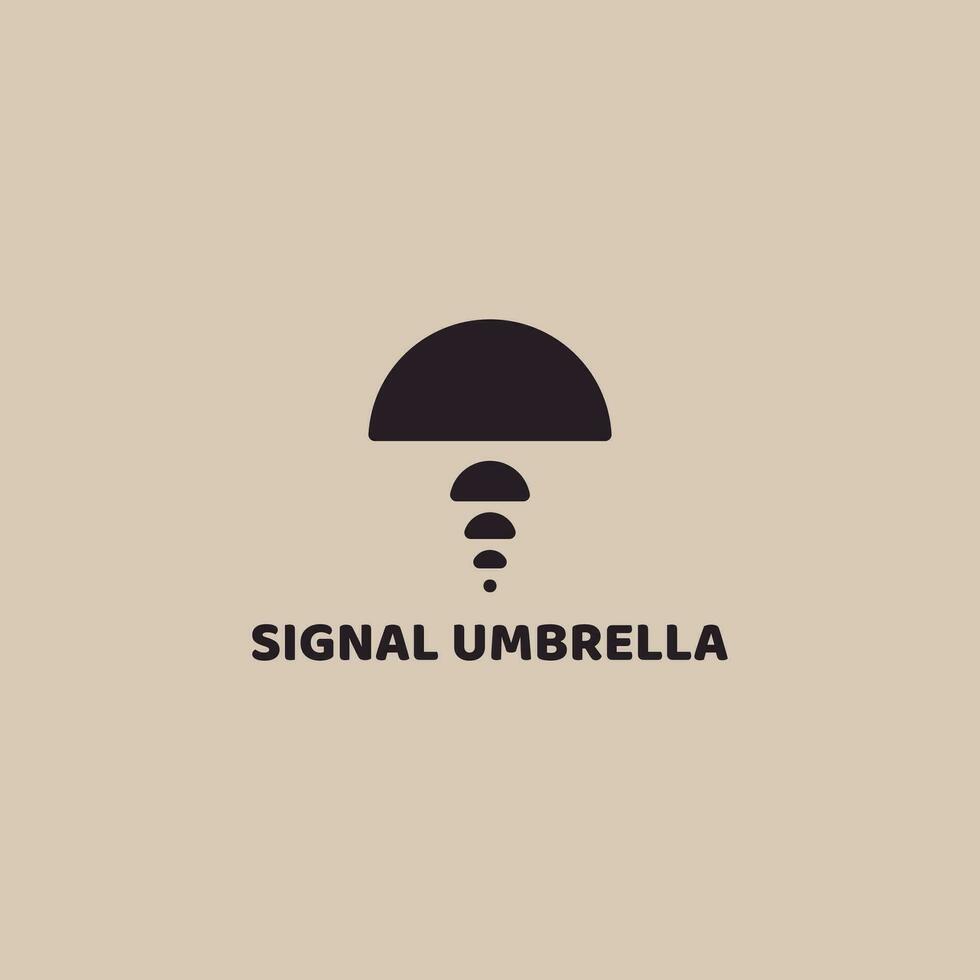 Signal Logo Das ähnelt ein Regenschirm. vektor
