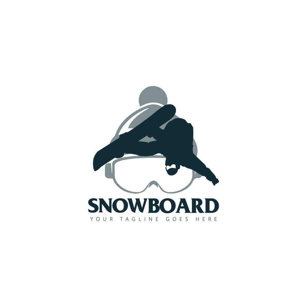 snowboard logotyp vektor