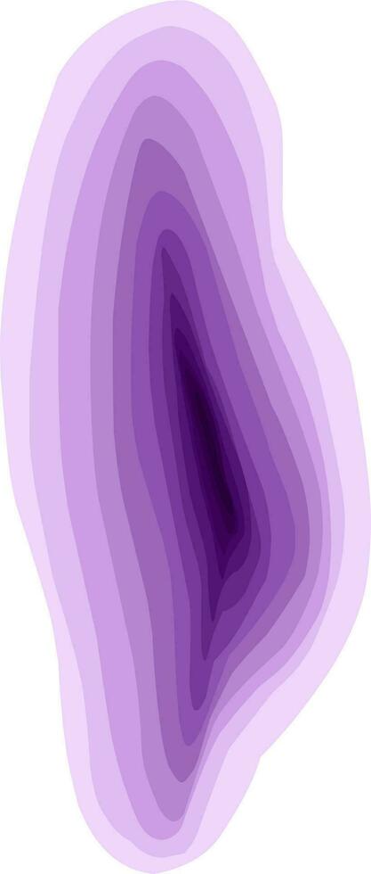 en lila abstrakt form med en stor hål i den vektor