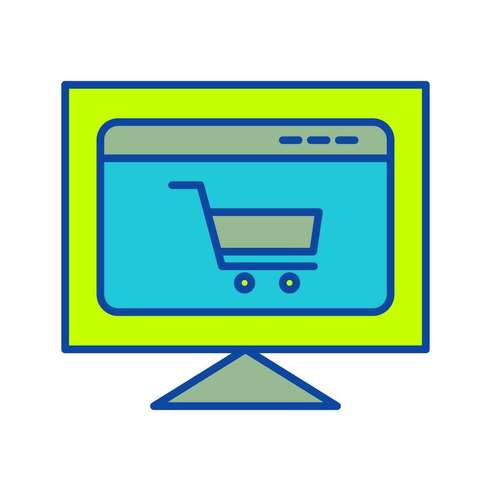 E-Commerce-Website-Vektorsymbol vektor