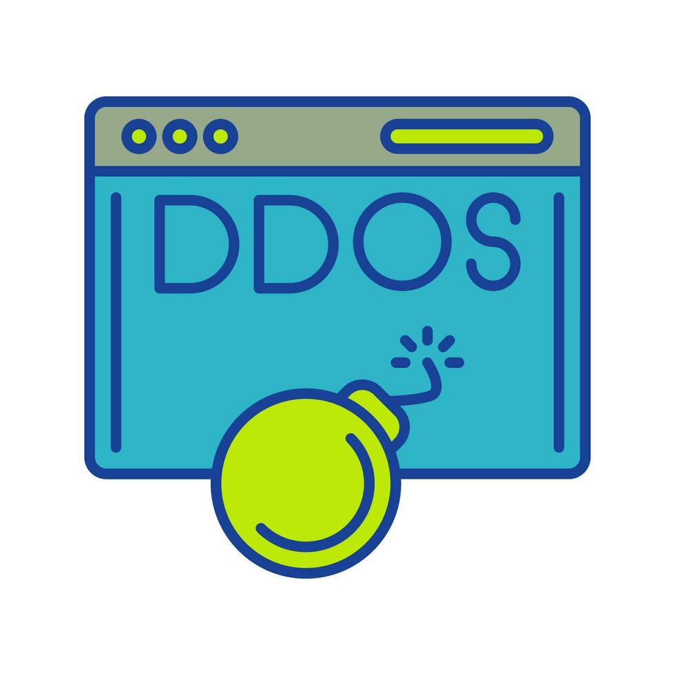 Ddos-Angriffsvektorsymbol vektor