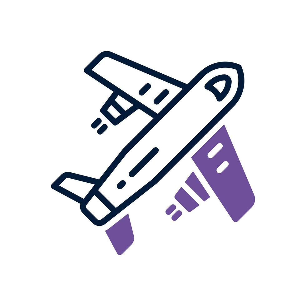 Flugzeug Dual Ton Symbol. Vektor Symbol zum Ihre Webseite, Handy, Mobiltelefon, Präsentation, und Logo Design.