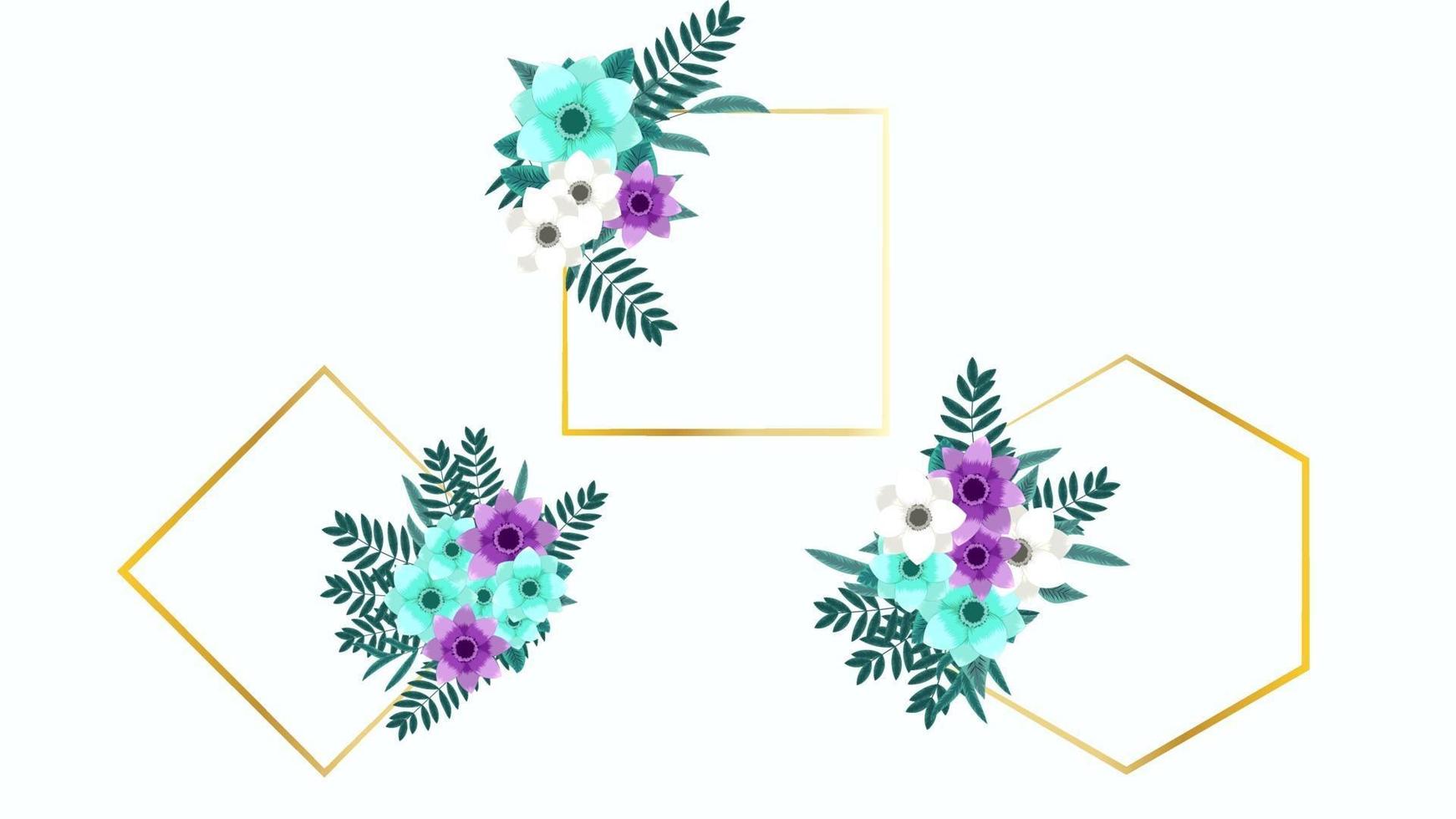 florales Ornament Design - Einladung oder Grußkarte für Hochzeitsdeko vektor