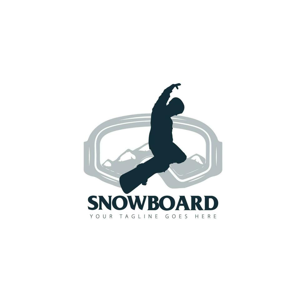 snowboard logotyp vektor