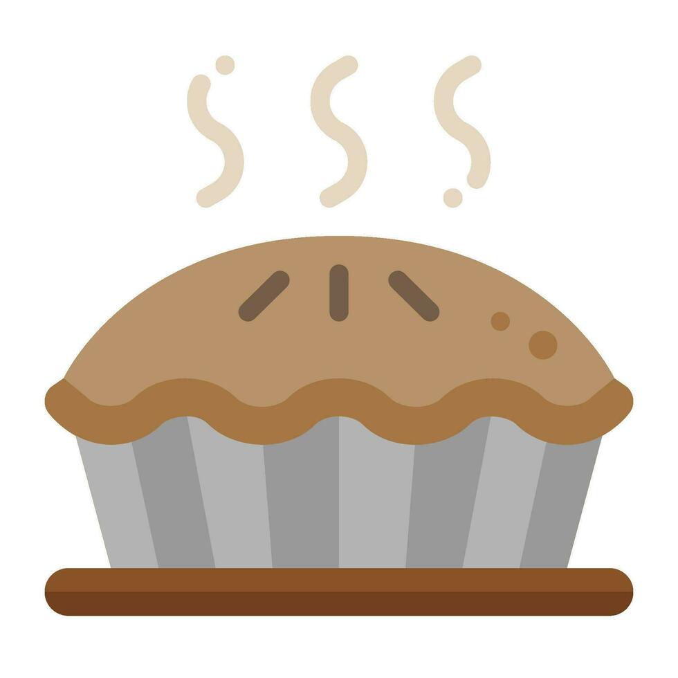 Kuchen eben Symbol, Vektor und Illustration