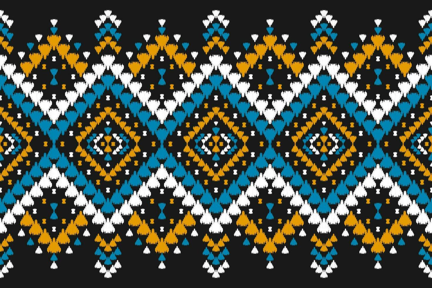 teppich ethnisch ikat muster kunst. geometrisches ethnisches ikat-nahtloses muster im stammes-. mexikanischer Stil. vektor