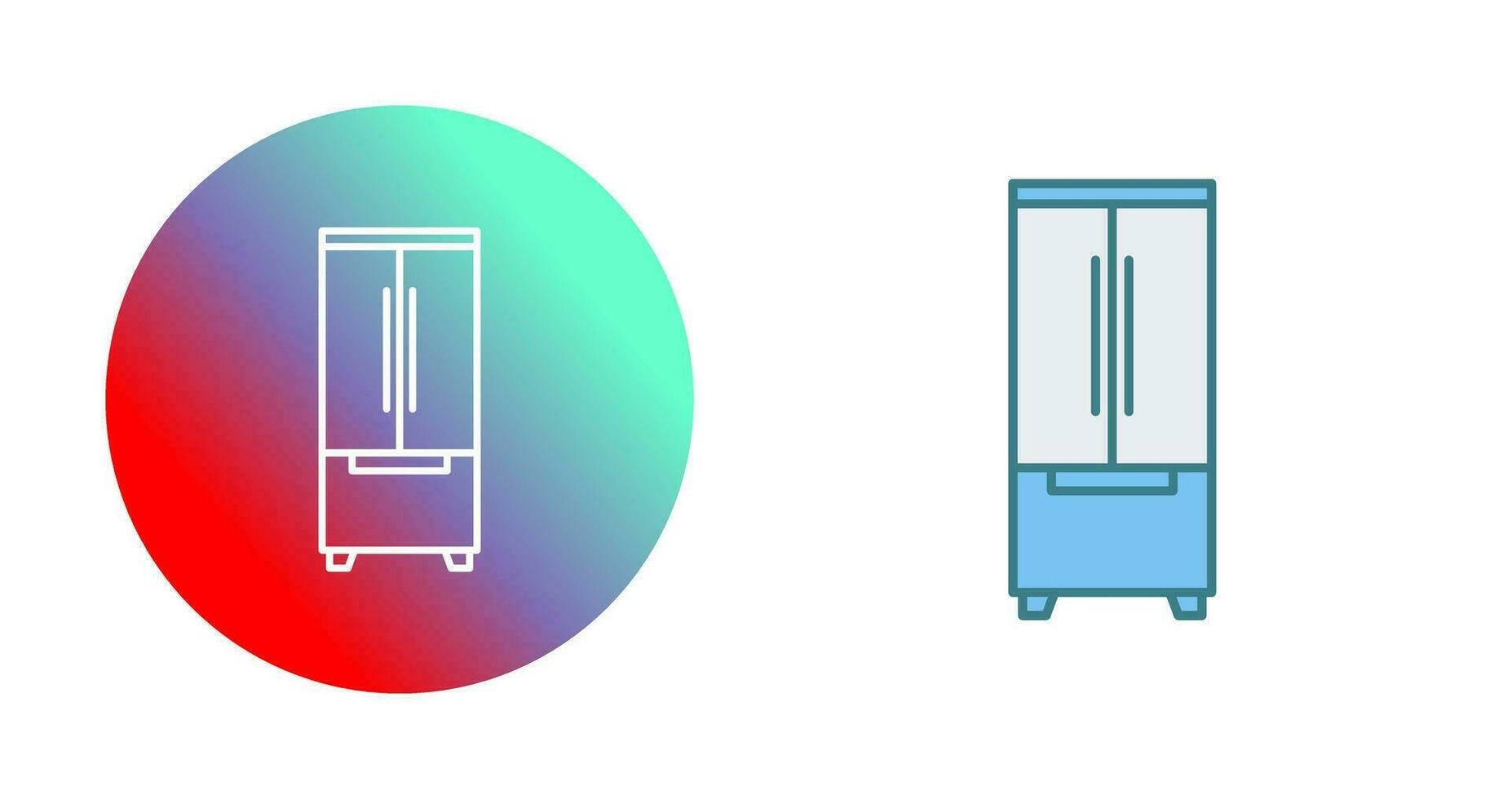 Kühlschrank-Vektor-Symbol vektor