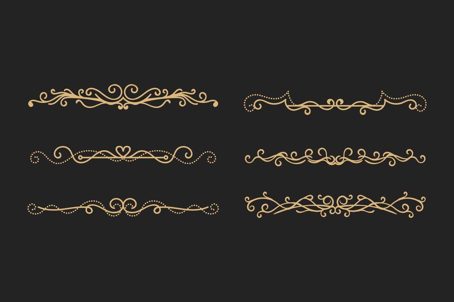 vintage kalligrafiska avdelare vektor