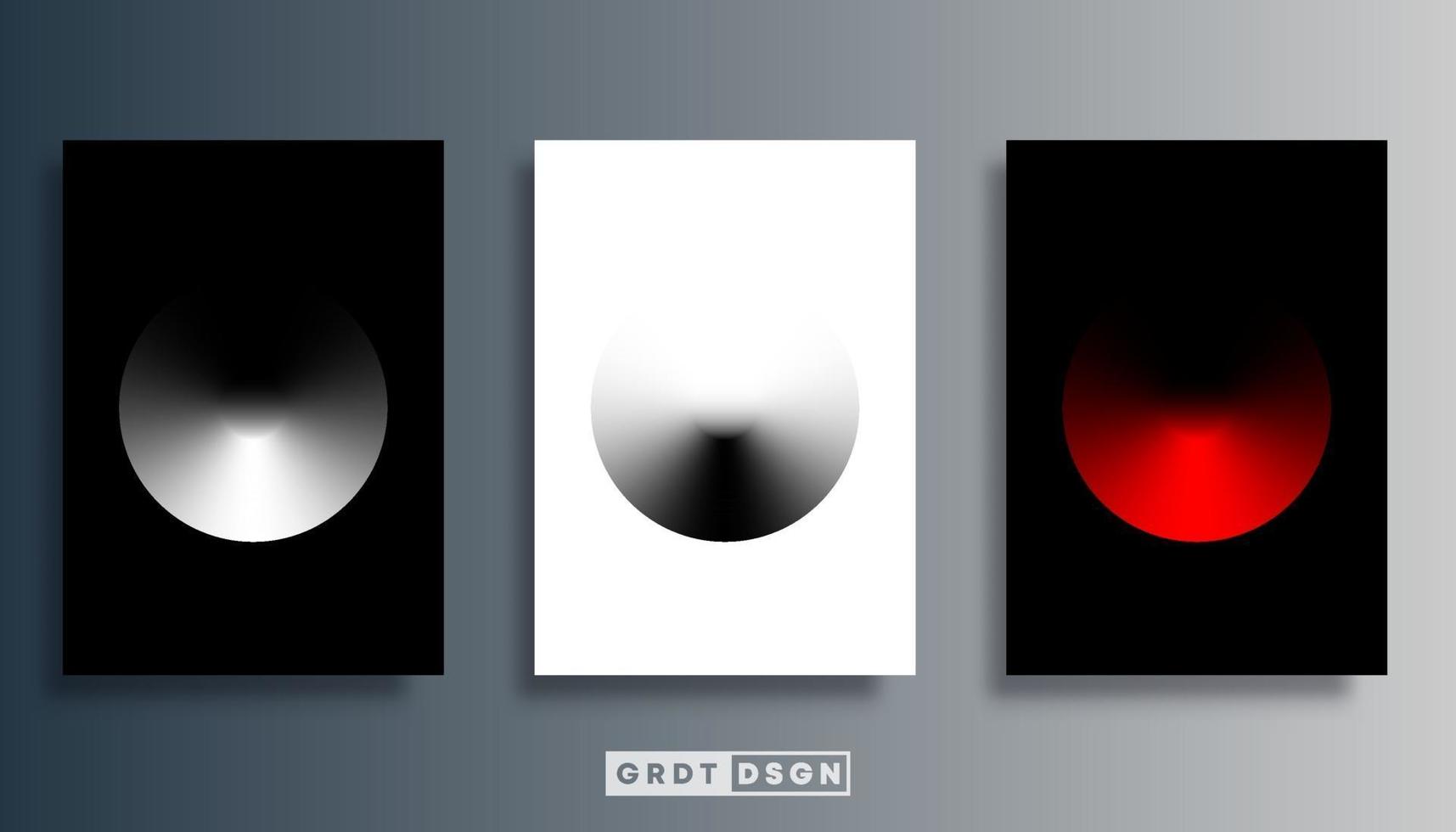 Farbverlauf-Textur-Kreis-Design für Poster, Flyer, Broschürencover usw. vektor