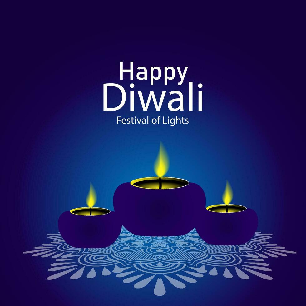 glücklich Diwali Illustration Hintergrund Design vektor