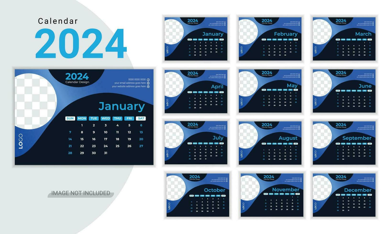 Kalender Design Vorlage im Vektor