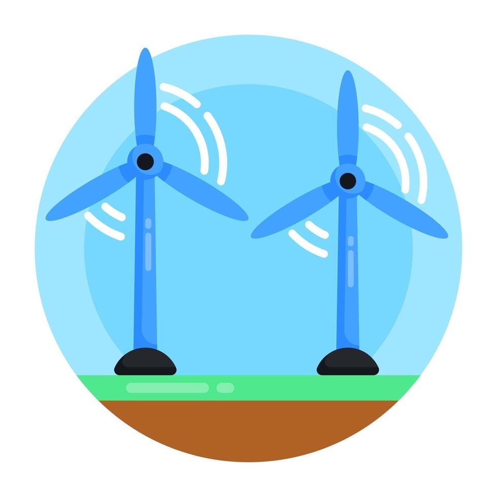 Windturbinen und Mühlen vektor
