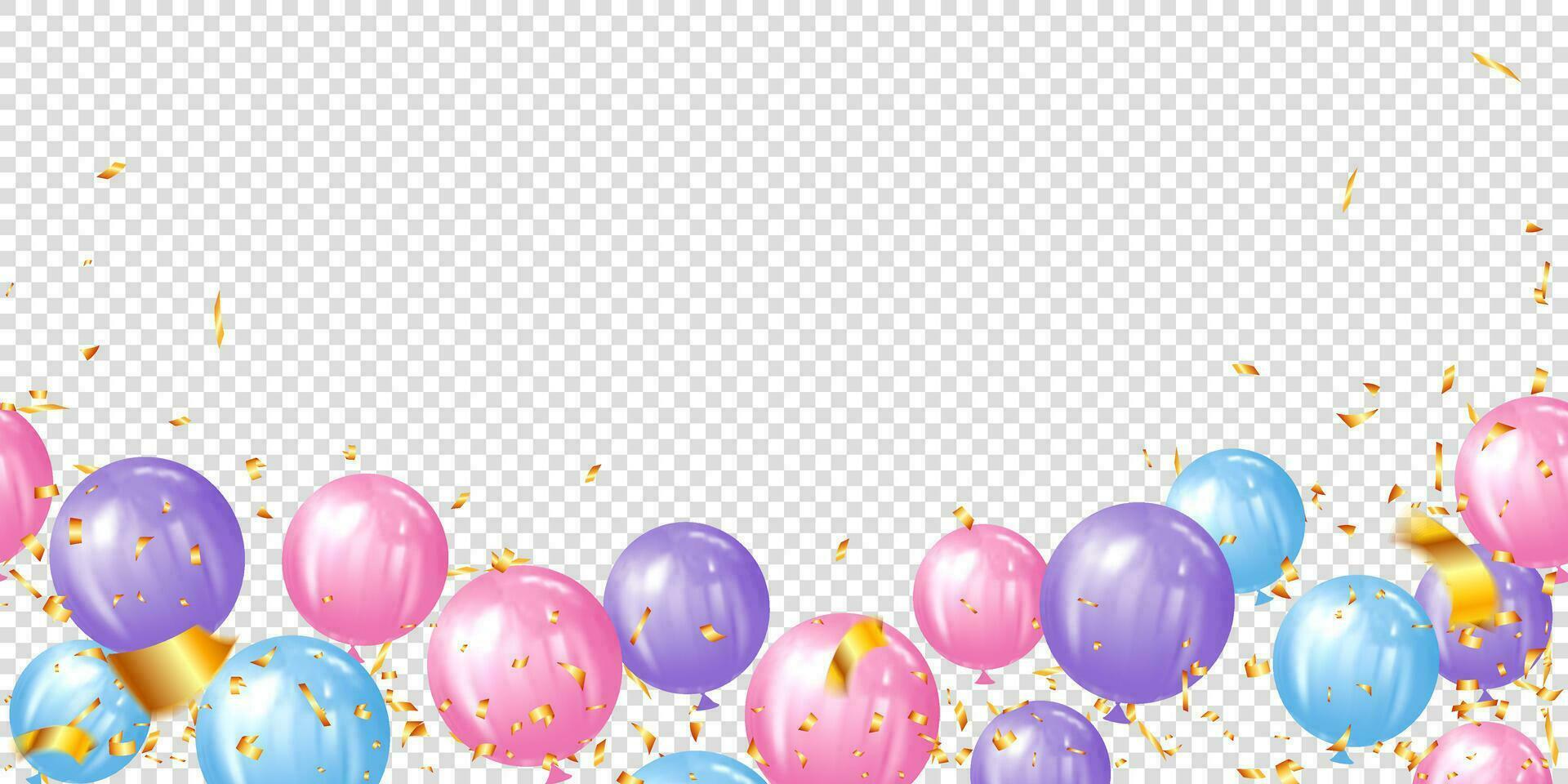 Rosa Blau und lila Luft Luftballons. saisonal Besondere Angebot feiern Design zum Verkauf Banner, großartig Öffnung und Party Urlaub vektor