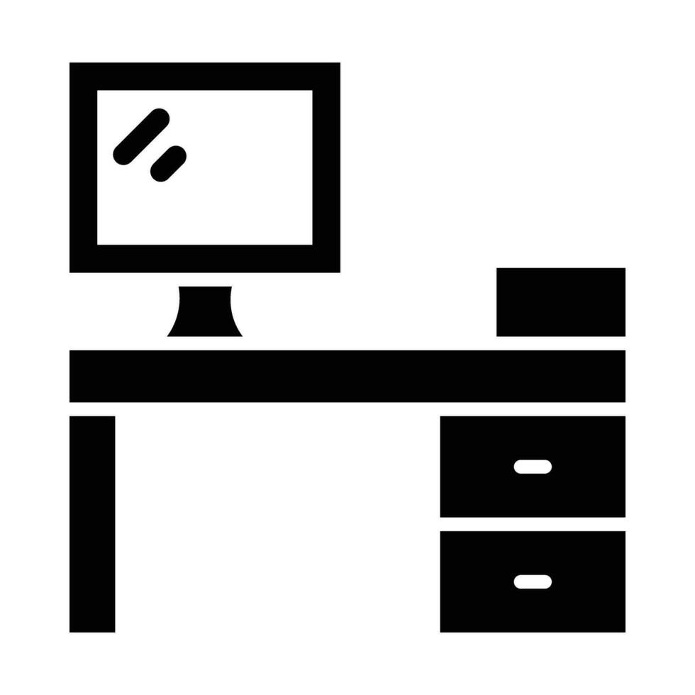 skrivbord vektor glyf ikon för personlig och kommersiell använda sig av.