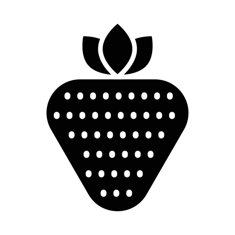 Erdbeere Vektor Glyphe Symbol zum persönlich und kommerziell verwenden.