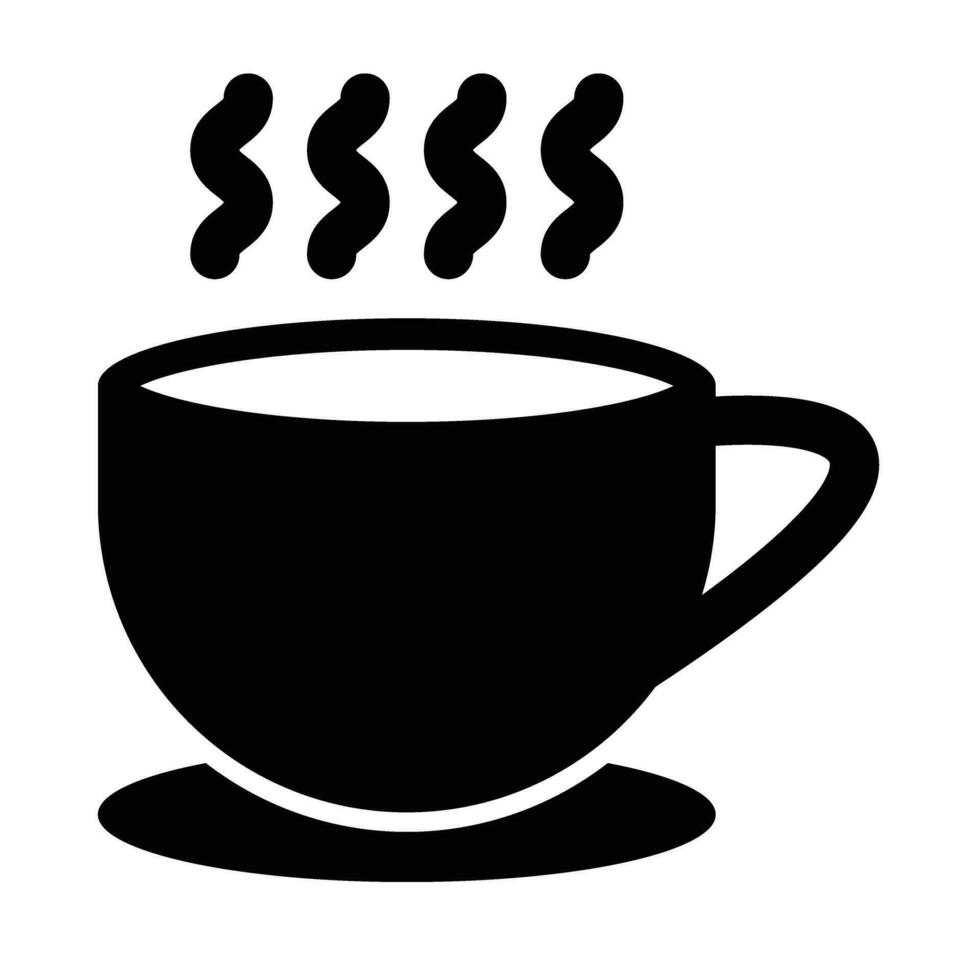 Kaffee Tasse Vektor Glyphe Symbol zum persönlich und kommerziell verwenden.