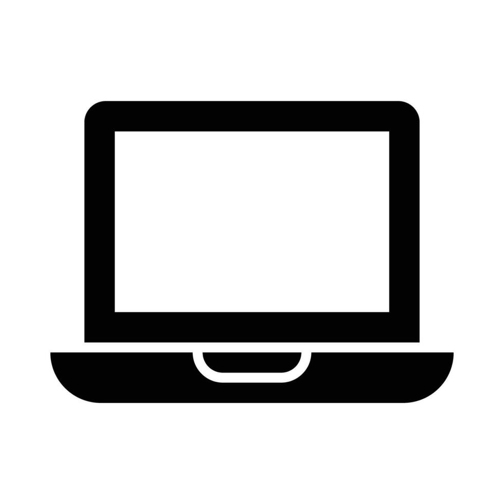 Laptop Vektor Glyphe Symbol zum persönlich und kommerziell verwenden.