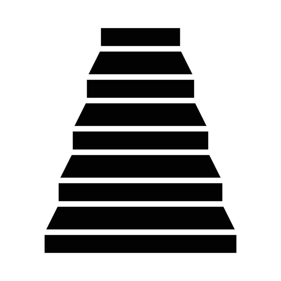 Treppe Vektor Glyphe Symbol zum persönlich und kommerziell verwenden.