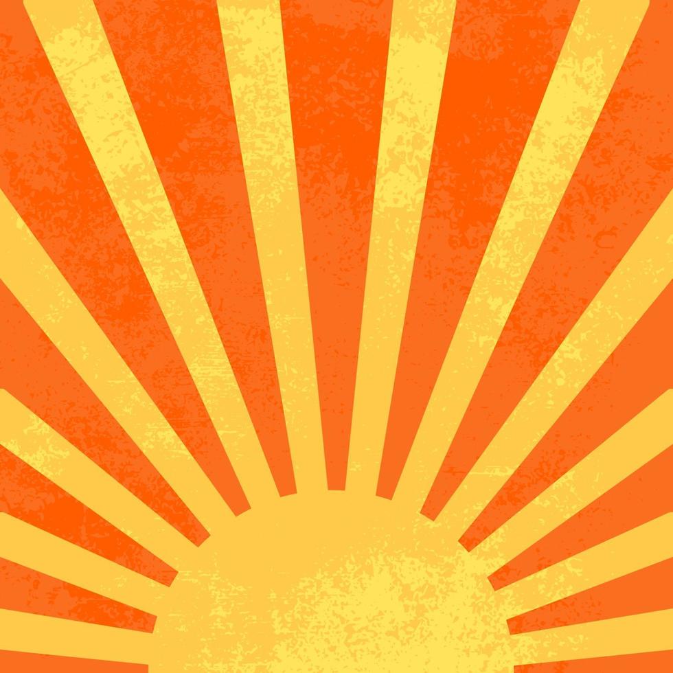 minimalistiska orangegula solstrålar vektor