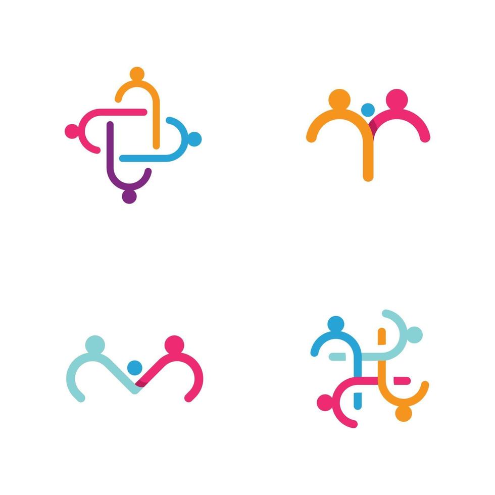 Community- und Adoptionspflege-Logo-Vektor-Icon-Vorlage vektor