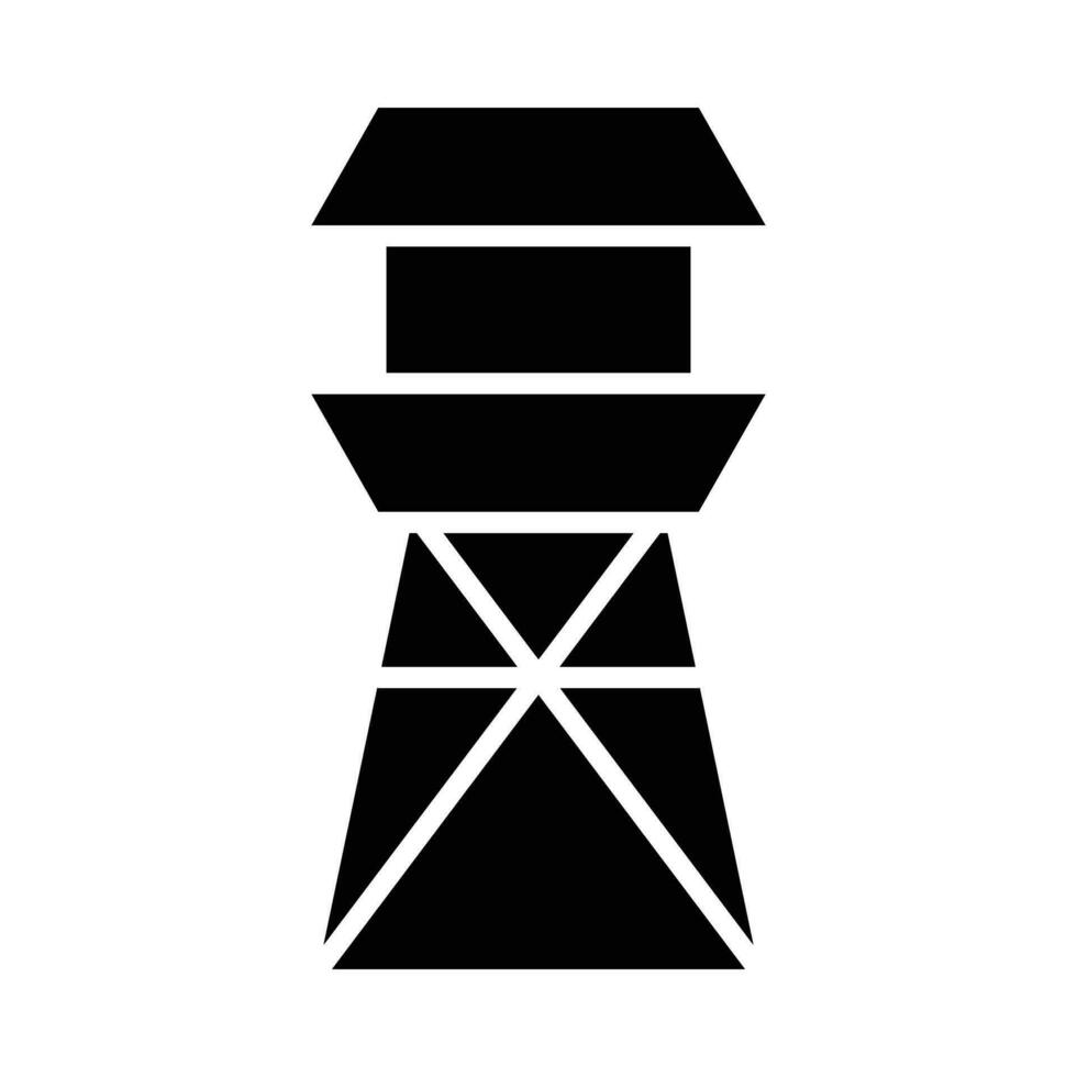 Leuchtturm Vektor Glyphe Symbol zum persönlich und kommerziell verwenden.