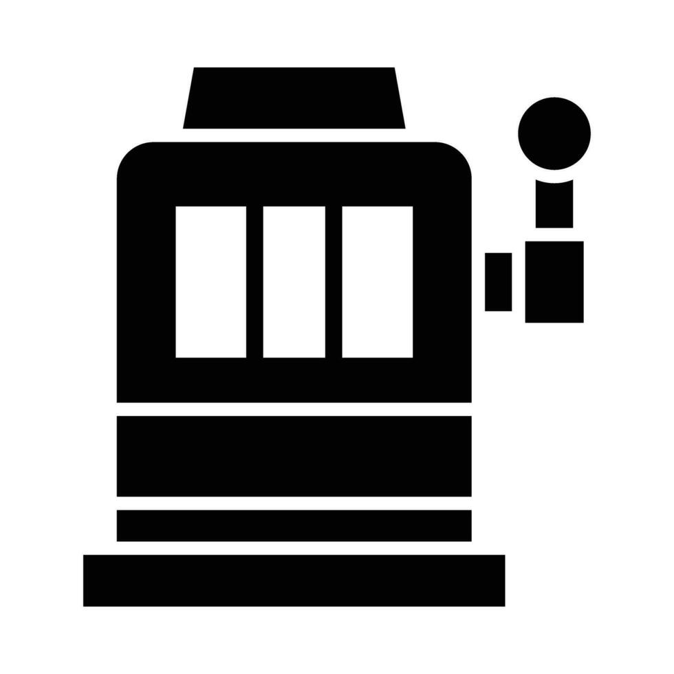 Slot Maschine Vektor Glyphe Symbol zum persönlich und kommerziell verwenden.