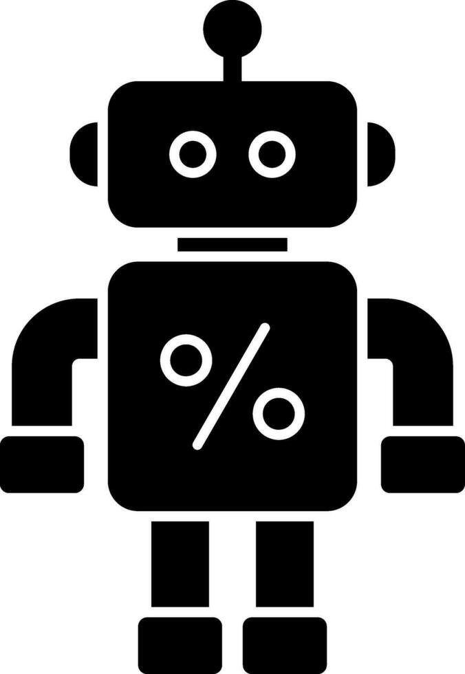 ermäßigt Roboter Vektor Symbol Design