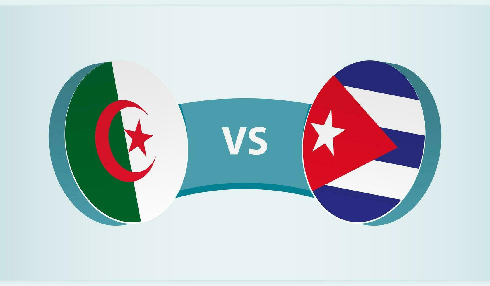 Algerien gegen Kuba, Mannschaft Sport Wettbewerb Konzept. vektor