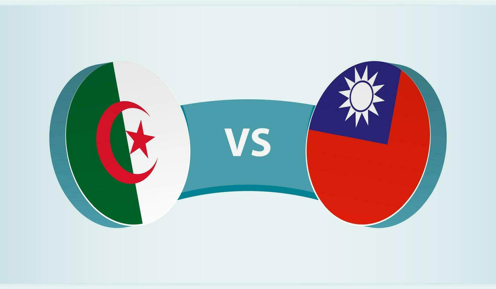 algeriet mot taiwan, team sporter konkurrens begrepp. vektor