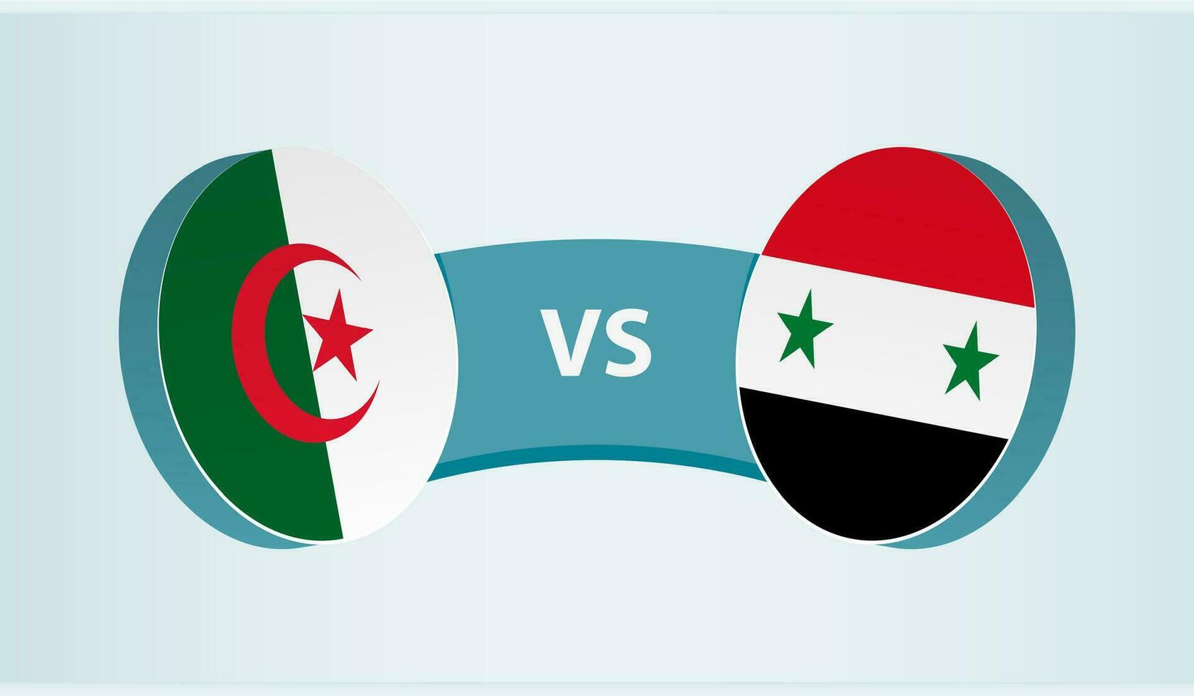 Algerien gegen Syrien, Mannschaft Sport Wettbewerb Konzept. vektor