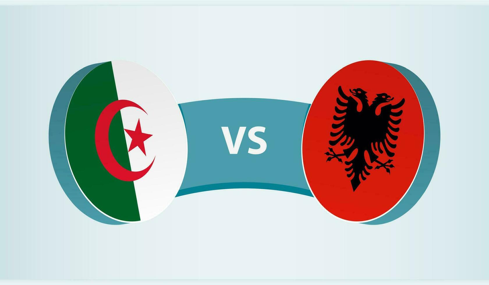 algeriet mot Albanien, team sporter konkurrens begrepp. vektor